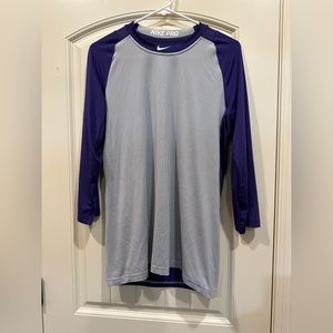 Nike Baseball 3/4 length sleeve Dri-fit
